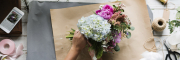 Florist Making Fresh Flowers Bouquet Arrangement